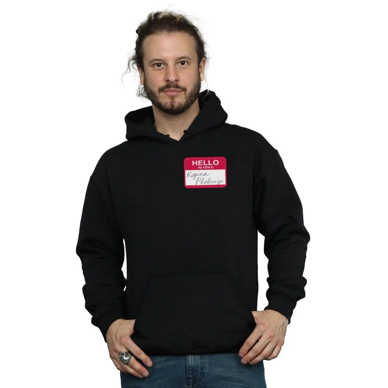 Image of Friends Friends Men Regina Phalange Name Tag Hoodie in Black Size: Small Black S Male 5057864717570