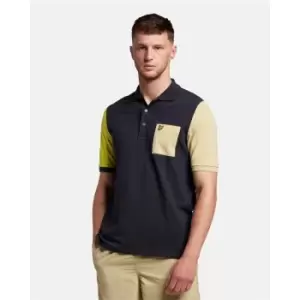 Lyle and Scott Contrast Polo Top - Blue