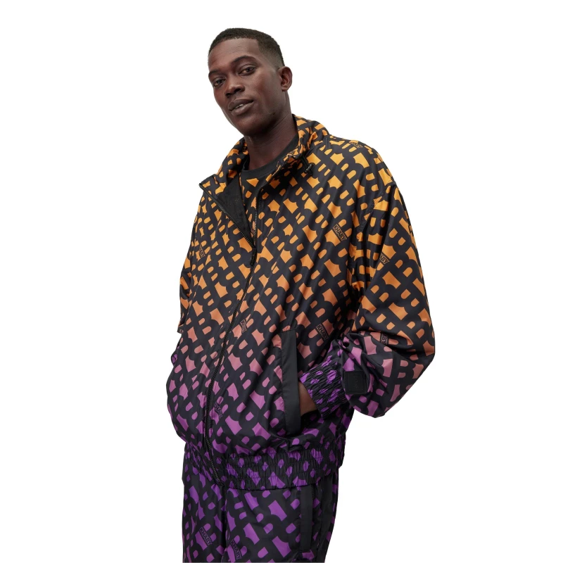 Image of Boss Mens Khaby Zip Hoodie Pastel Orange male XL