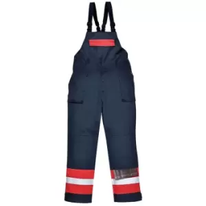 image of Portwest FR57NARXL - sz XL Bizflame Plus Bib and Brace - FR57 Navy - Navy