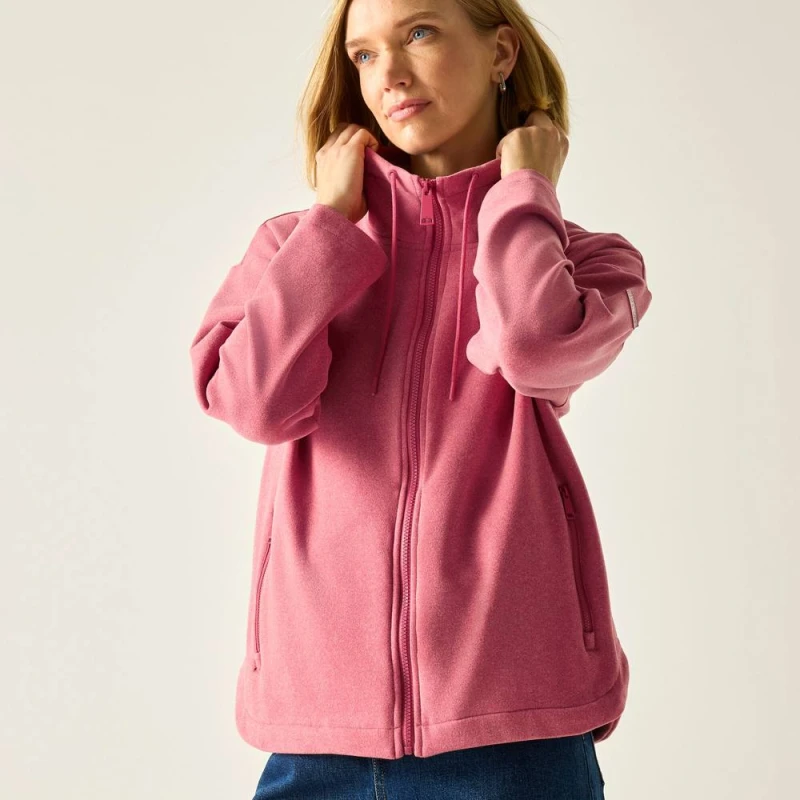 Image of Regatta Womens Ashlynn Full Zip Knitted Fleece in Rose Size: 10 Rose Female 10