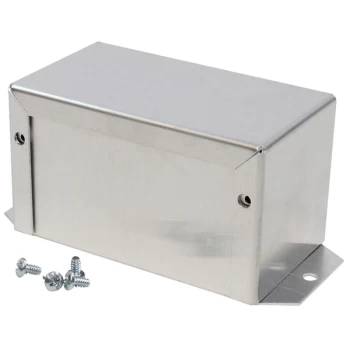 image of Hammond 1411FBHU Utility Metal Flanged Case 102x56x56mm Aluminium ...