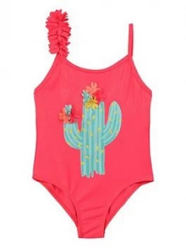 Image of Billieblush Girls Cactus Swimsuit - Fuchsia