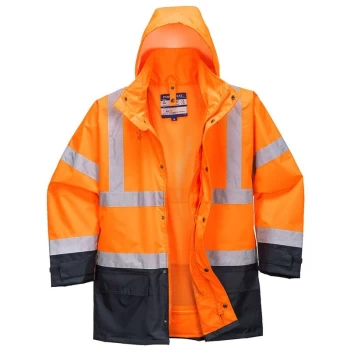 Image of Portwest - S768ONR4XL - sz 4XL Hi-Vis Executive 5-in-1 Jacket - Orange/Navy