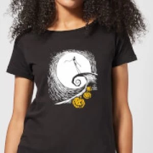 Image of Nightmare Before Christmas Jack Skellington Pumpkin King Womens T-Shirt - Black