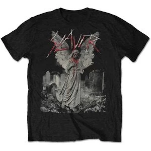 image of Slayer - Gravestone Walks Mens Large T-Shirt - Black