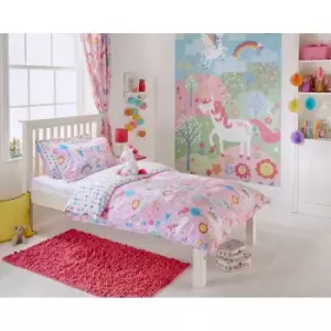 Image of Riva Home Unicorn Pencil Pleat Curtains (66 x 72" (168 x 183cm)) (Pink)