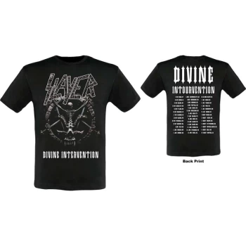 Image of Slayer - Divine Intervention 2014 Dates Unisex Large T-Shirt - Black
