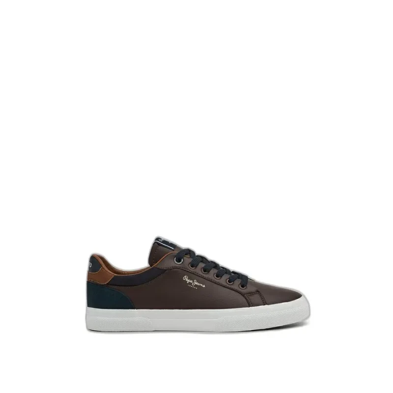 Image of Pepe Jeans Kenton Court Low Top Trainers Brown Polyurethane 40 (6.5)