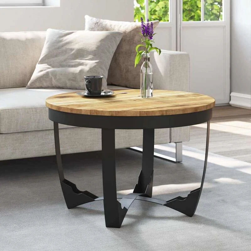 Image of VIDAXL Coffee Table Solid Rough Mango Wood 60x40cm Vidaxl 244673