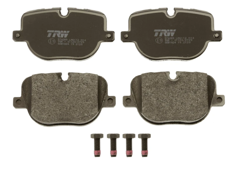 Image of TRW GDB1824 Brake pad set prepared for wear warning indicator, with brake caliper screws Brake Pad Set,disc brake (402)