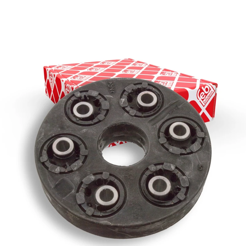 Image of FEBI BILSTEIN 08843 Drive Shaft Coupler Front, Ø: 134mm, Bolt Hole Circle Ø: 90mm Elastomer Joint,propeller shaft (1427)