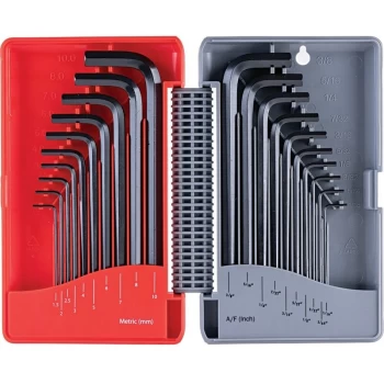 Image of Combination Long Arm B/PTMM/AF Hex Key Set 20-Pce - Kennedy