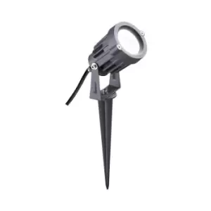 Image of Luminosa Lighting - Spike Light, 1 x 7W LED, 3000K, 490lm, 30 Degree, IP65, Grey, Black