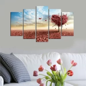 Image of 5MF-58 Multicolor Decorative MDF Painting (5 Pieces)