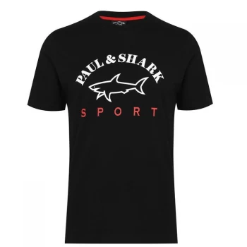 Paul And Shark Sport Paul & Shark Sport Large Logo T Shirt - Black 011