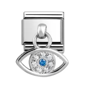 Image of Nomination Classic Silver Greek Eye Pendant Charm