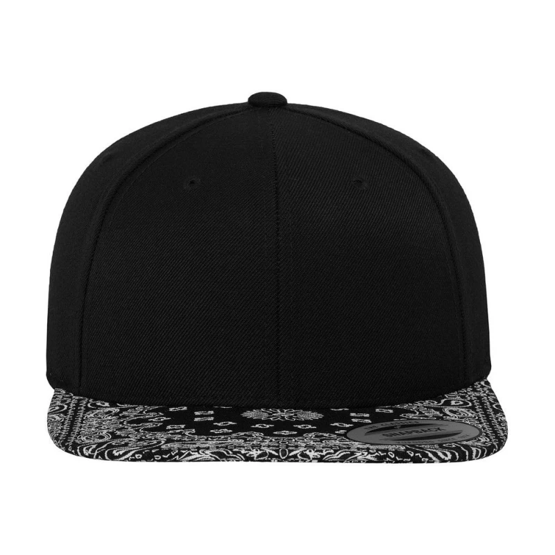 Image of Flexfit Flexfit Men Bandana Snapback Cap in True Black True Black One Size Male 5063300297797