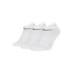 Image of Nike Unisex Adults No Show Socks (Pack Of 3) (L) (White)