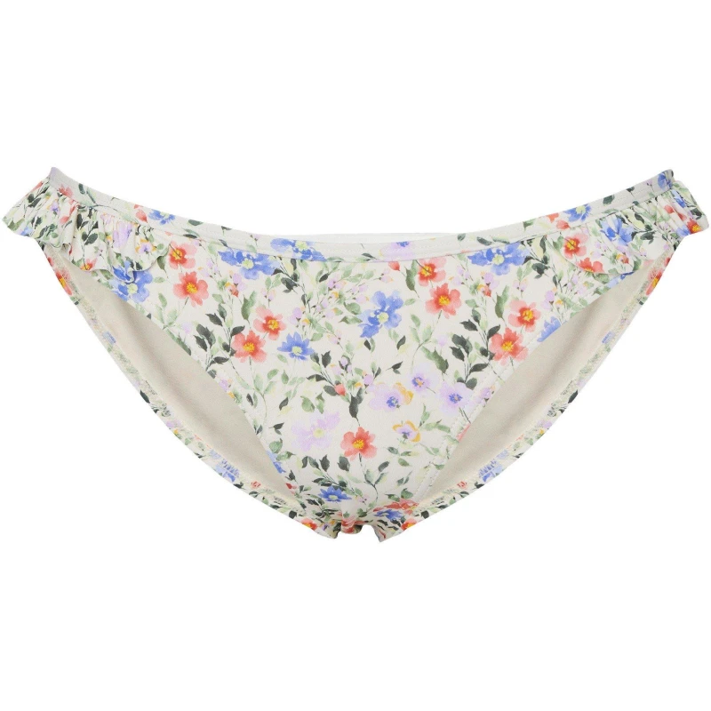 Image of Pieces Womens Ditsy Triangle Bikini White Smoke female 16 (XL)