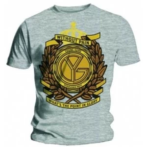 Image of Young Guns Without Pain Mens Grey T Shirt: X Large