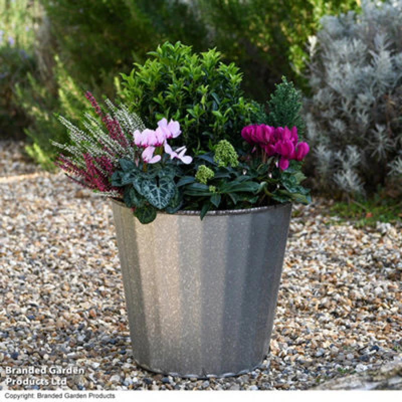 Image of Garden Gear Planter Metal Effect Steel 32Cm X 2
