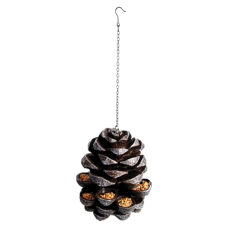Image of Fallen Fruits Fallen Fruits Large Black Pinecone Bird Feeder Black One Size Unisex 8714982043536