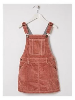Image of Fatface Girls Cord Pinafore Dress - Pink