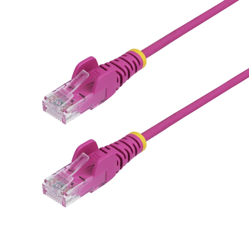 Image of StarTech.com 1m Pink Slim CAT6 Ethernet Cable. Snagless. 100W PoE. UTP
