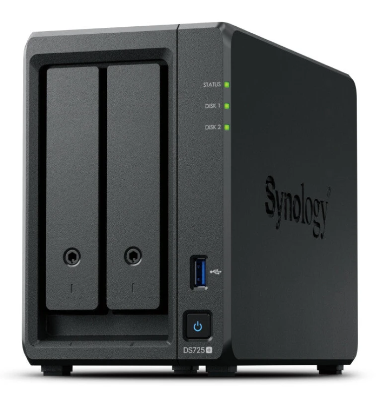 Image of Synology Synology DiskStation DS725+ NAS Ryzen Embedded R1600 4GB DDR4 Black DS725+/32TB-HAT3310