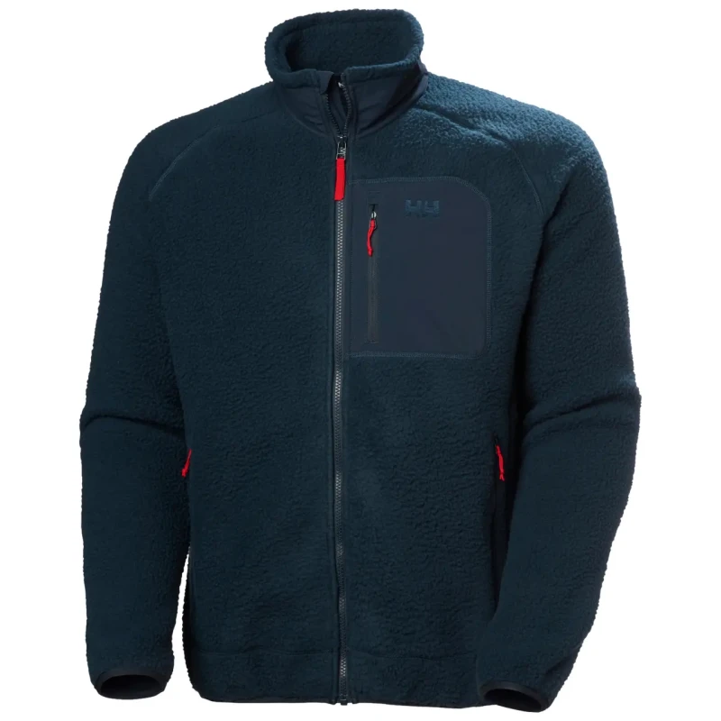 Image of Helly Hansen PANORAMA PILE BLOCK JACKET mens Fleece jacket in Marine