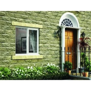 Image of Wickes White Timber Casement Window - RH Side Hung and Fixed Lite 1195 x 1195mm