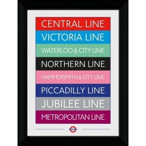 image of Transport For London Lines 50 x 70 Framed Collector Print