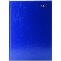Image of Condiary A4 2 Days Per Page Desk Diary 2022 - Blue