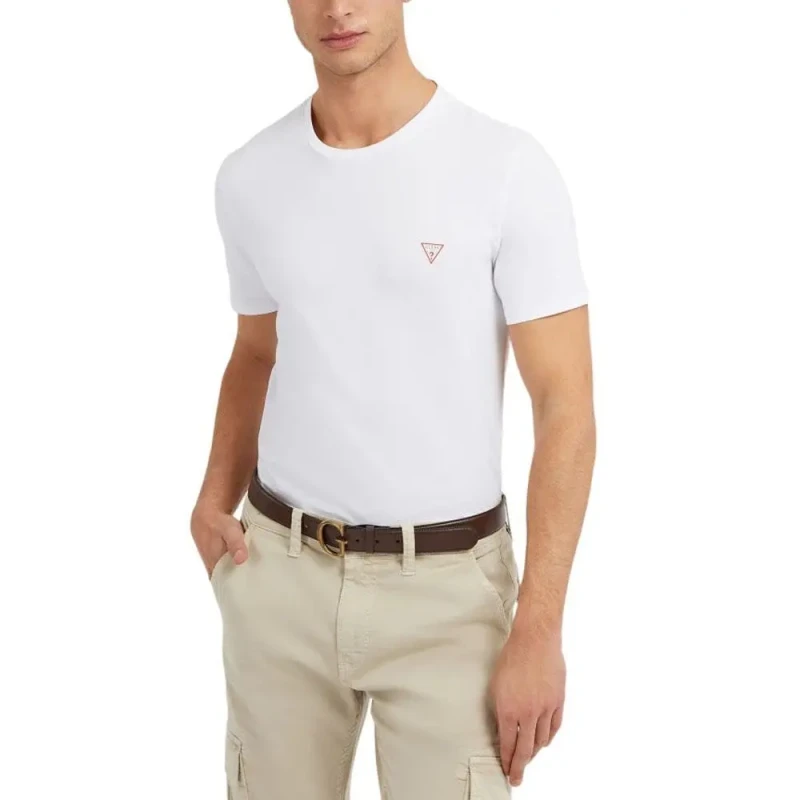 Image of Guess Round neck T-Shirt Guess Core Blanc Male L