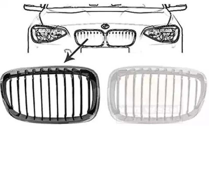 Image of VAN WEZEL 0633516 Radiator Grill Right, black, chrome Radiator Grille (472)