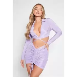 Image of I Saw It First Lilac Plisse Shirt - Purple