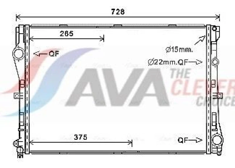 Image of Engine radiator AVA COOLING SYSTEMS MS2679