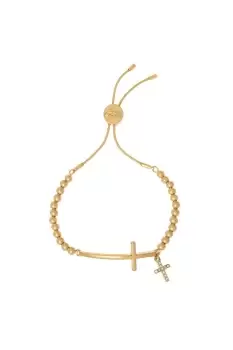 Image of Gold 'Rock Chic' Friendship Ball Bracelet