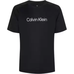Image of Calvin Klein Performance Performance Logo T-Shirt Mens - Black