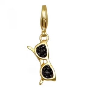 Image of Ladies Karl Lagerfeld Gold Plated Sunglasses Charm