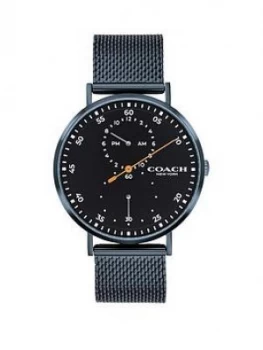 Image of Coach Coach Charles Black Multi Dial Mesh Strap Watch