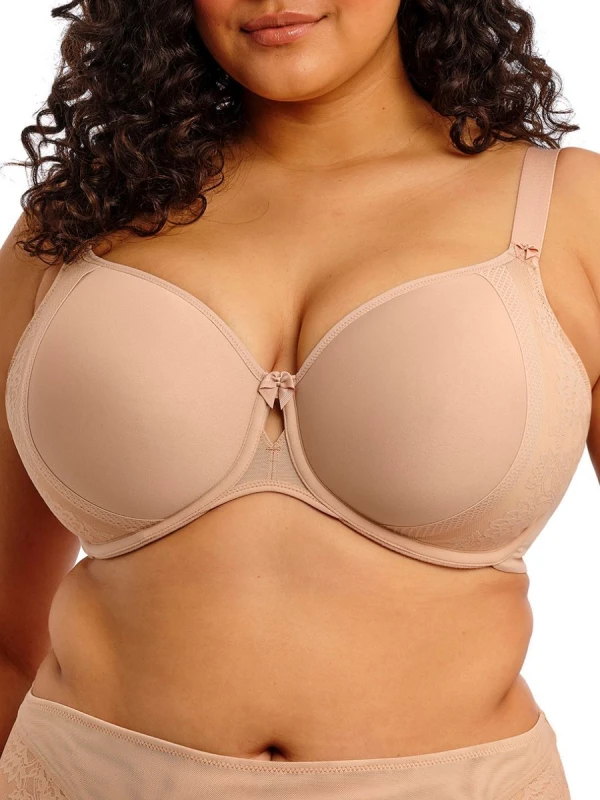 Image of Elomi Womens Nerina Moulded Spacer Bra in Beige Size: 40HH Beige Female 40HH