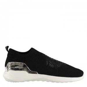 Image of Ed Hardy Striped Sock Trainer - Black/Gold