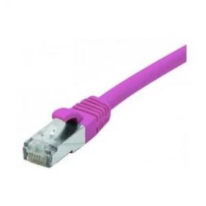 Patch Cord RJ45 CAT.6 F/UTP LSZH Snagless Pink - 3 M Full Copper