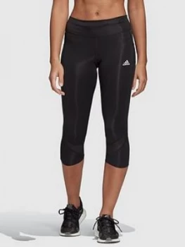 image of adidas Own The Run Response Capri Leggings - Black Size M Women