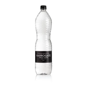 image of Harrogate 1.5 Litre Spa Bottled Still Water PET Black LabelCap Pack of 12