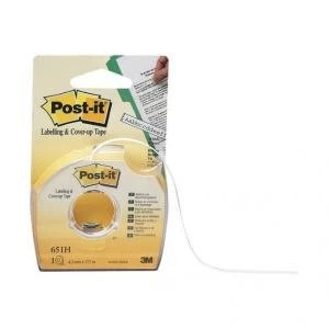 Image of Post it Labelling and Cover up Tape Re positionable for 1 Line 4.2mm