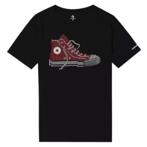 image of Converse Pixel Chuck T Shirt Junior Boys - Black