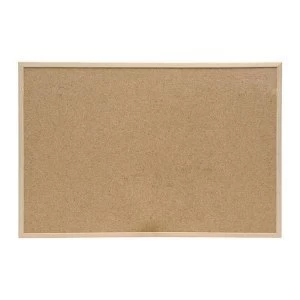 image of 5 Star Eco W600xH400mm Noticeboard Cork with Pine Frame